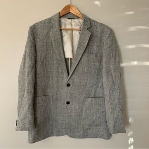 Men’s Billy Reid Linen Blazer Sport Coat Light Gray 42R